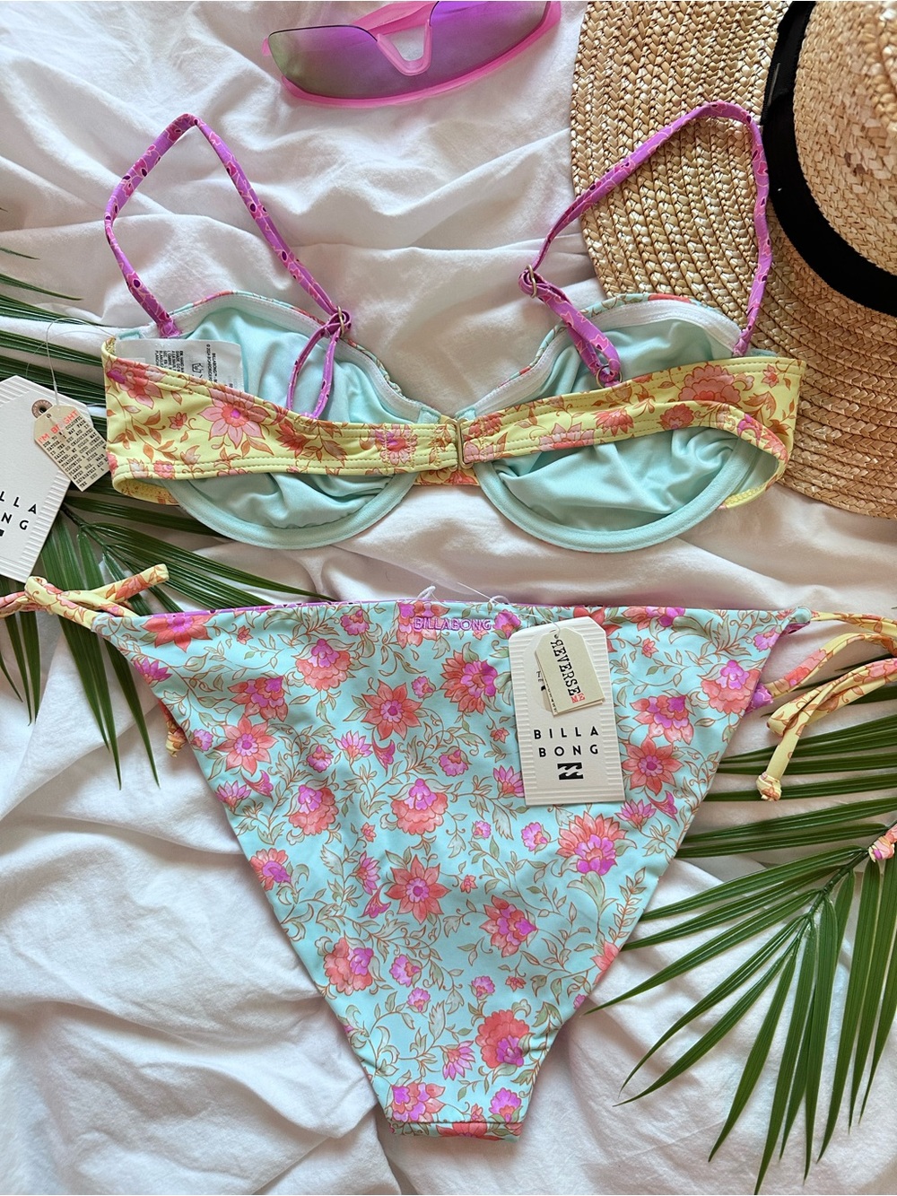 Billabong Folk Story Sienna Underwire Bikini Top | Reversible Tie Tropic Bottom - Picture 6 of 16